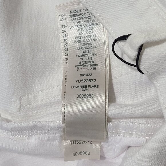 7 For All Mankind White Low Rise Flare Denim Womens Size 29 Jeans - Picture 9 of 9